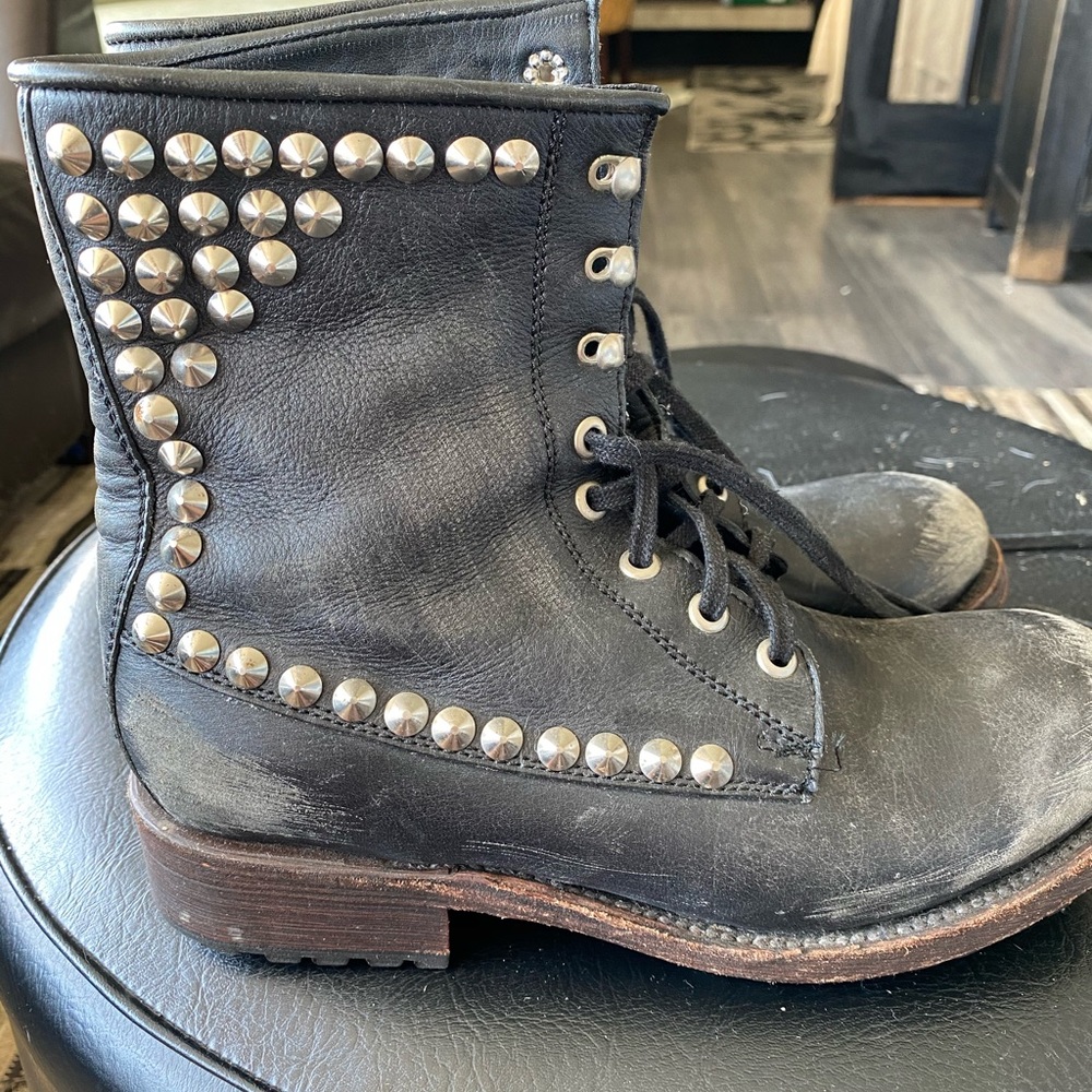 ASH silver studded combat boot - Picture 2 of 4